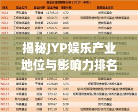 揭秘JYP娱乐产业地位与影响力排名