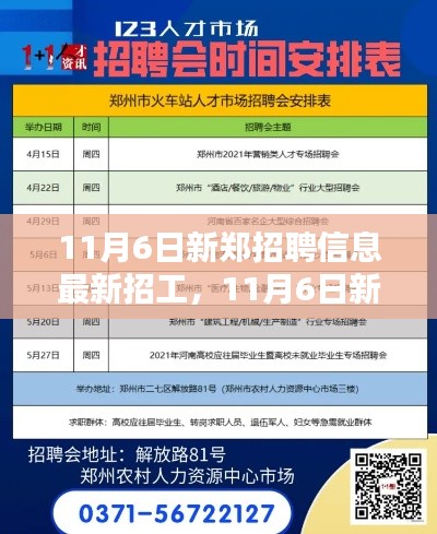 11月6日新郑最新招聘信息大揭秘，一网打尽最新招工信息