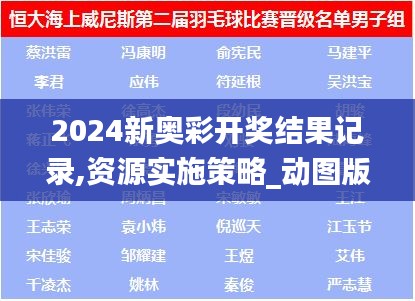 2024新奥彩开奖结果记录,资源实施策略_动图版JMP899.31