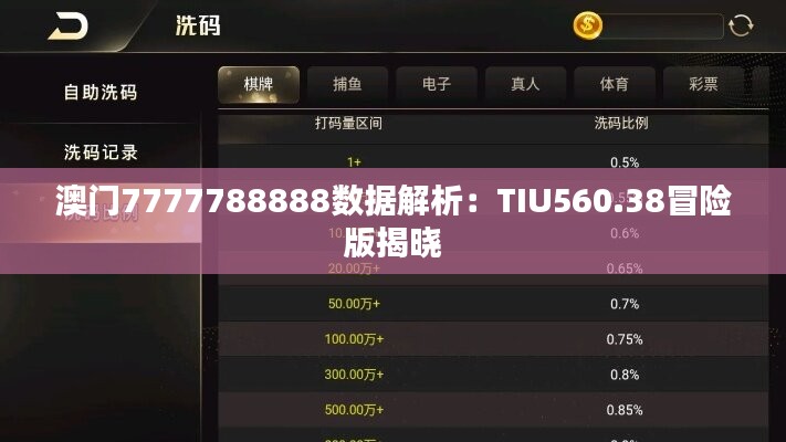 澳门7777788888数据解析：TIU560.38冒险版揭晓