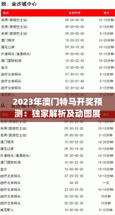 2023年澳门特马开奖预测：独家解析及动图展示_HRM777.04