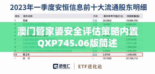 澳门管家婆安全评估策略内置QXP745.06版简述