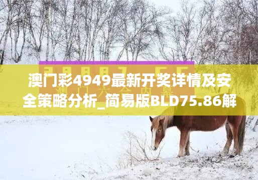 澳门彩4949最新开奖详情及安全策略分析_简易版BLD75.86解读