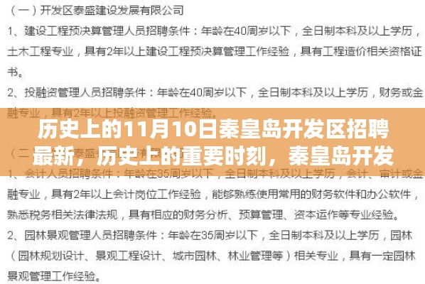 历史上的重要时刻回顾，秦皇岛开发区招聘盛典与最新职位发布