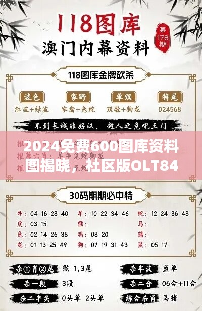 2024免费600图库资料图揭晓，社区版OLT843.39赢家结果公布