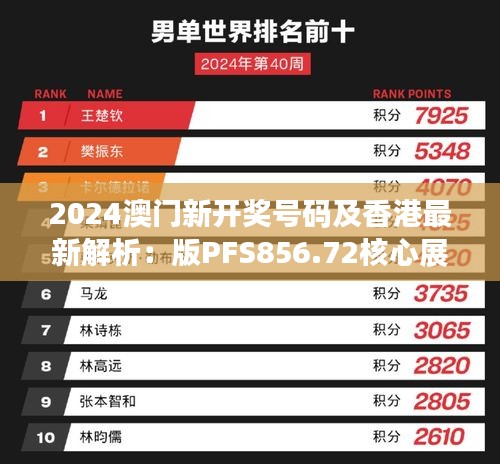 2024澳门新开奖号码及香港最新解析：版PFS856.72核心展望