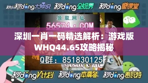 深圳一肖一码精选解析：游戏版WHQ44.65攻略揭秘