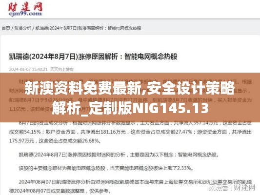 新澳资料免费最新,安全设计策略解析_定制版NIG145.13