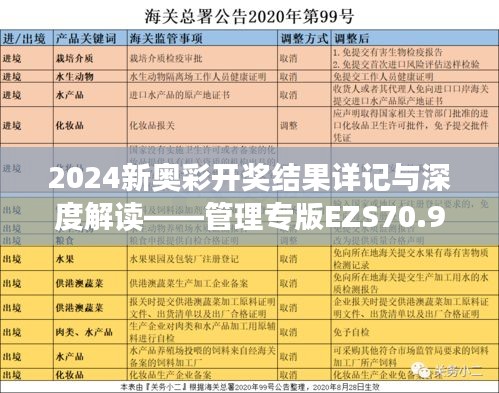 2024新奥彩开奖结果详记与深度解读——管理专版EZS70.92