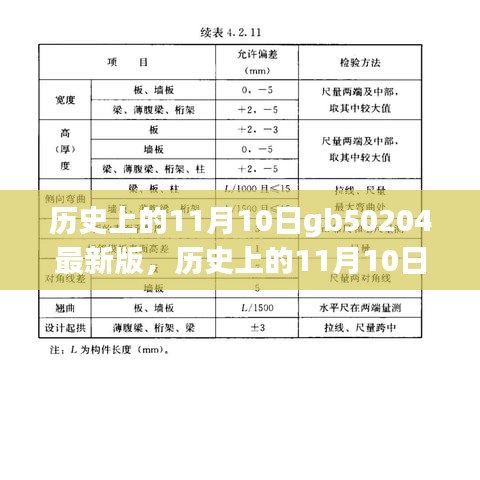 历史上的重要时刻，GB50204新版发布与自然美景的心灵之旅启程日——11月10日