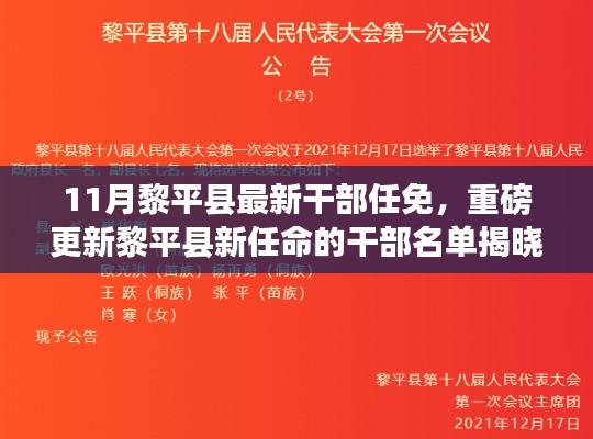 黎平县新任干部名单揭晓，十一月新篇章开启重磅任免公告