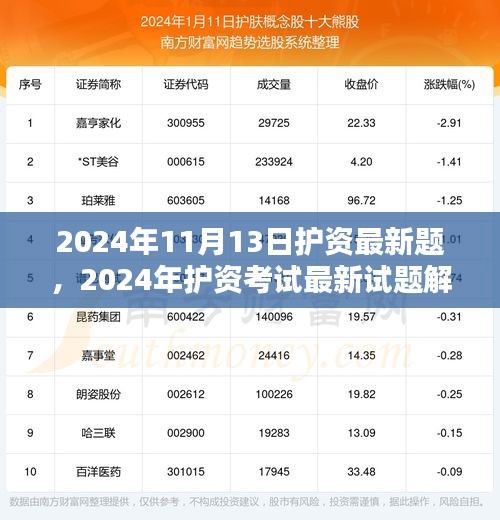 2024年护资考试最新试题解析与策略