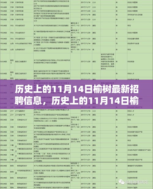 历史上的11月14日榆树最新招聘信息及其深度解析