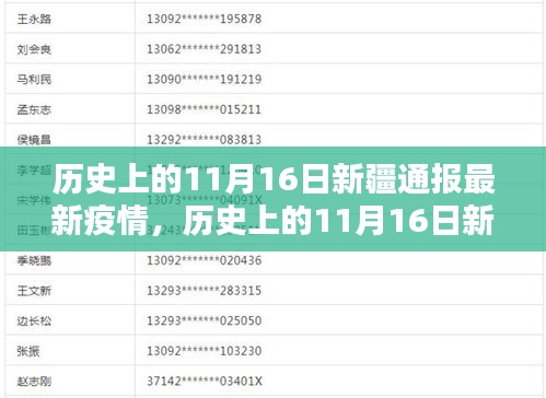 历史上的11月16日新疆疫情通报，最新动态、解析与应对指南