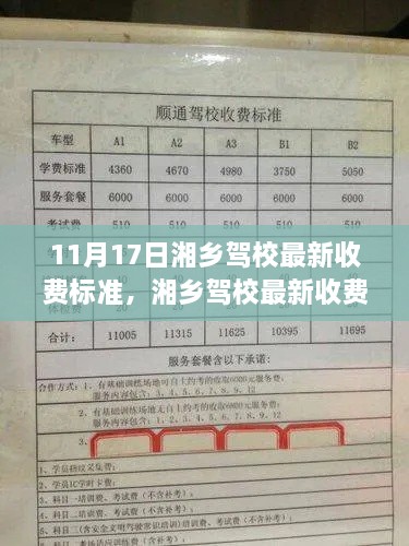 湘乡驾校最新收费标准解析（11月17日更新版），初学者与进阶用户必读指南