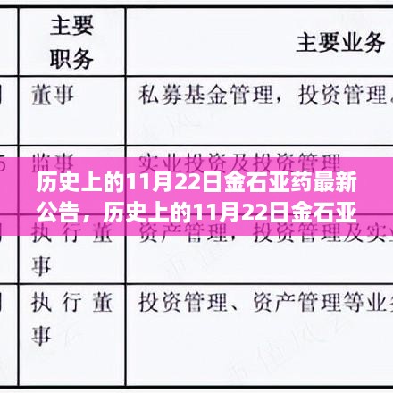 历史上的11月22日金石亚药最新公告，历史上的11月22日金石亚药最新公告深度解读，多方观点碰撞与个人立场阐述