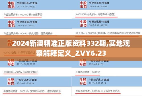 2024新澳精准正版资料332期,实地观察解释定义_ZVY6.23