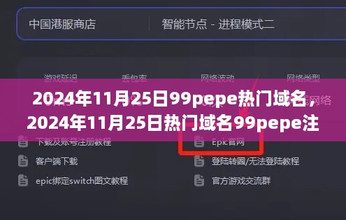 2024年11月25日热门域名99pepe注册与运用全攻略，初学者与进阶用户指南