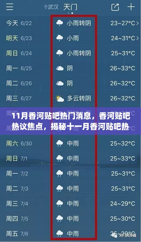 揭秘十一月香河贴吧热门消息背后的深度评测与用户洞察热议焦点