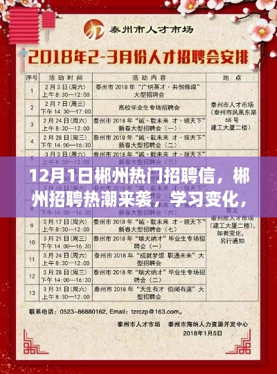 郴州招聘热潮来袭，开启学习变化之旅，自信起航成就无限可能！