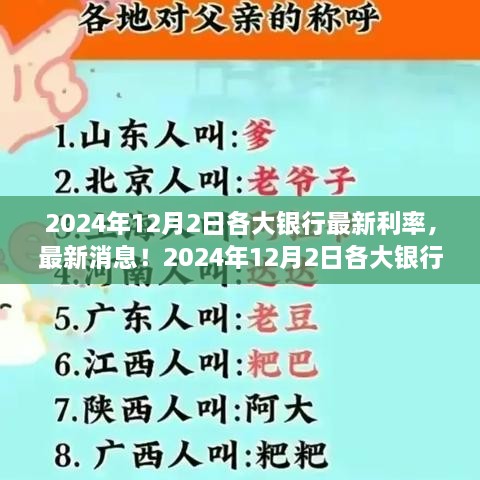 2024年12月2日各大银行利率调整深度解析，钱包准备应对新利率时代