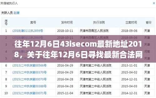 往年12月6日寻找最新合法网络资源的步骤指南，从初学者到进阶用户的指南（附最新地址）