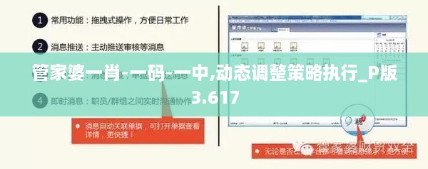 管家婆一肖-一码-一中,动态调整策略执行_P版3.617