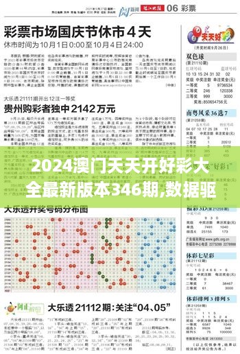 2024澳门天天开好彩大全最新版本346期,数据驱动计划设计_WearOS9.527