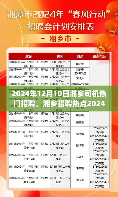 湘乡司机招聘热点，专业司机求职盛宴开启，2024年12月10日盛大招募！