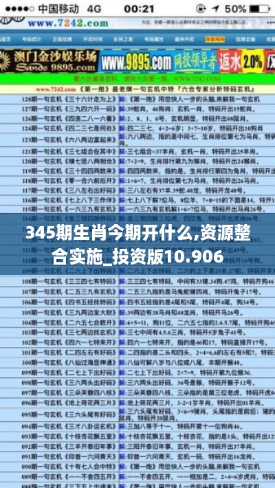 345期生肖今期开什么,资源整合实施_投资版10.906