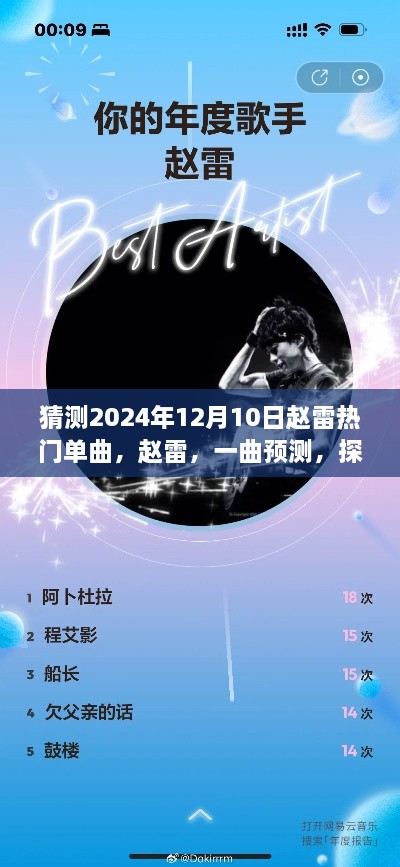 赵雷未来热门单曲预测，探寻旋律背后的故事（2024年12月10日）