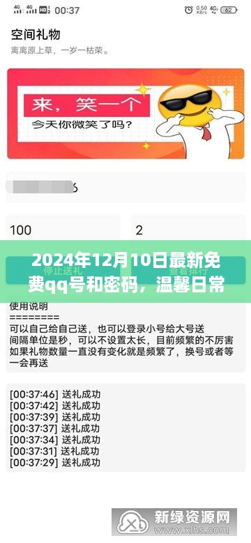 2024年免费QQ账号密码分享，日常温馨，特殊礼物与奇妙冒险的QQ之旅