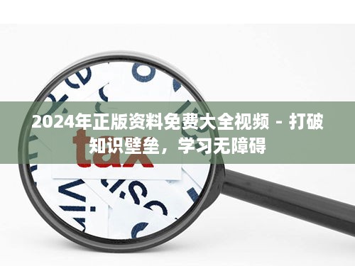 2024年正版资料免费大全视频 - 打破知识壁垒，学习无障碍