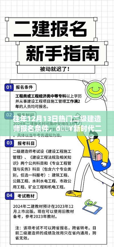 🔥新时代二级建造师报名指南，智能报名开启建筑人生新篇章，历年报名热门条件解析！