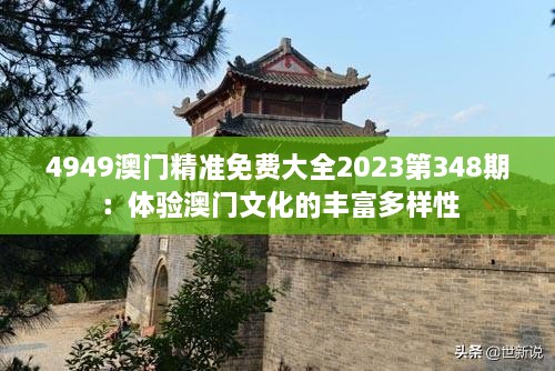 4949澳门精准免费大全2023第348期：体验澳门文化的丰富多样性