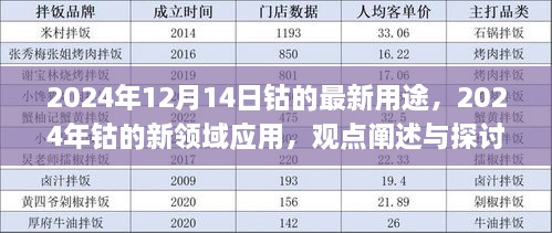 2024年钴的新领域应用与最新用途观点阐述与探讨