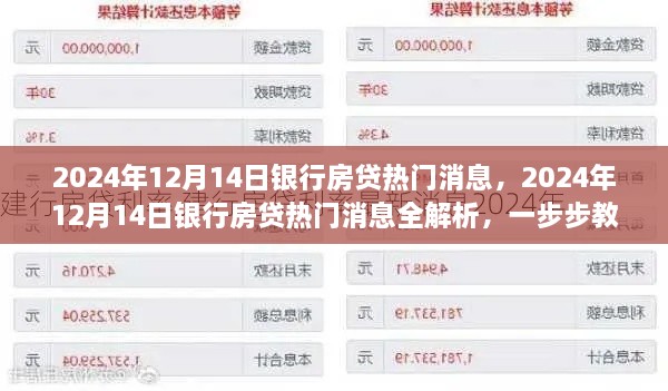 揭秘银行房贷最新动态，如何成功申请房贷的实用指南（2024年12月14日版）