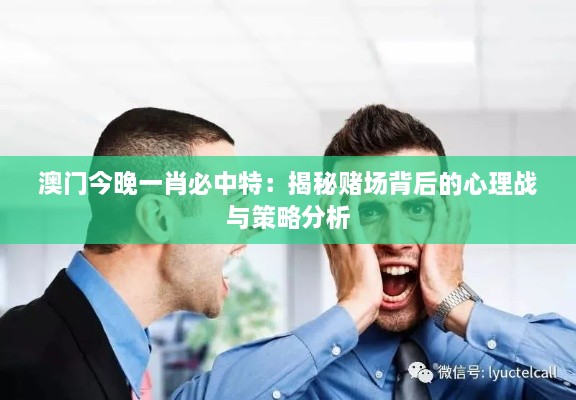 澳门今晚一肖必中特：揭秘赌场背后的心理战与策略分析