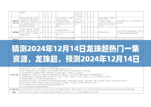 2024年12月14日龙珠超热门剧集深度解析与资源评测，预测未来的经典一集