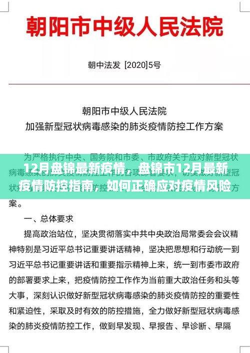 盘锦市最新疫情防控指南，如何应对疫情风险，掌握防控措施在盘锦市疫情防控的最新动态