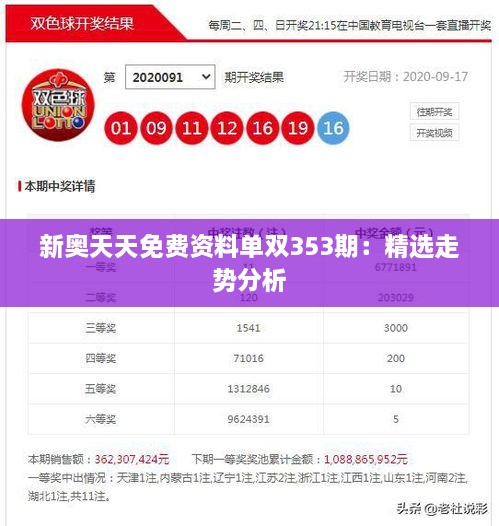 新奥天天免费资料单双353期：精选走势分析