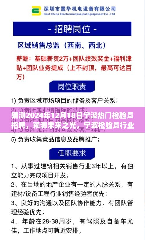 宁波检验员招聘展望，预测未来之光，2024年宁波检验员行业崭新篇章揭秘！