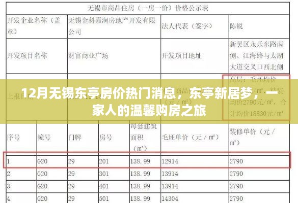 12月无锡东亭房价动态，新居梦，温馨购房之旅