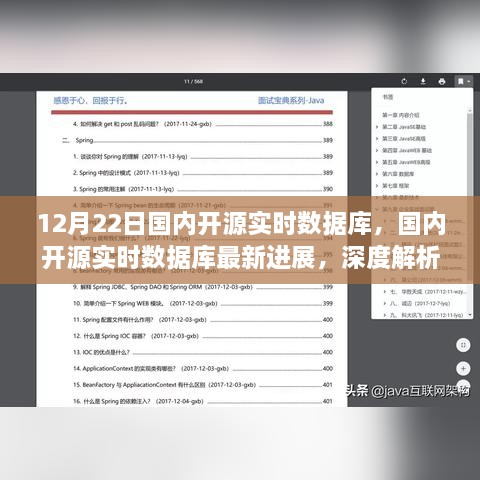 国内开源实时数据库最新进展深度解析与用户体验分享，12月22日更新摘要