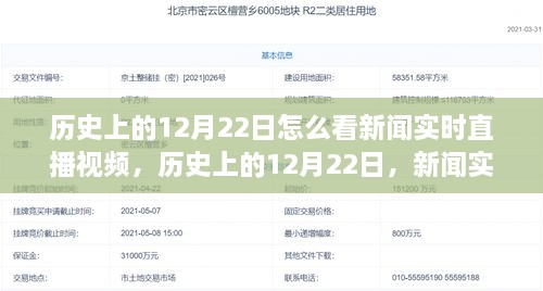 历史上的12月22日新闻实时直播视频的价值与影响深度解析