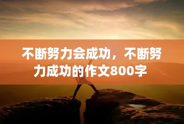 不断努力会成功，不断努力成功的作文800字 