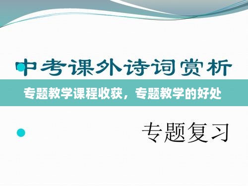 专题教学课程收获，专题教学的好处 