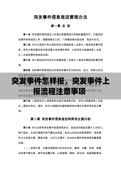 突发事件怎样报，突发事件上报流程注意事项 