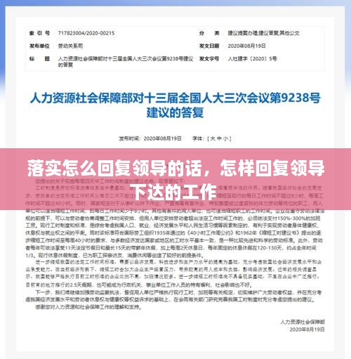 落实怎么回复领导的话，怎样回复领导下达的工作 