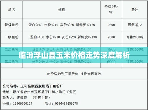 临汾浮山县玉米价格走势深度解析